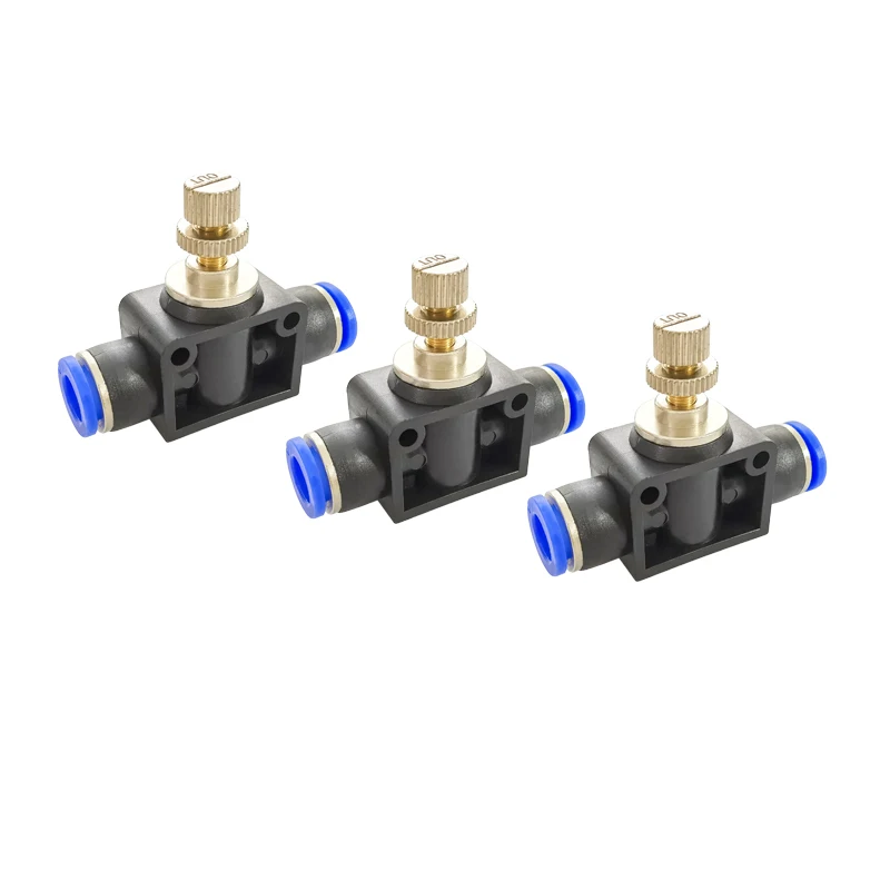 Throttle valve LSA 4-12mm Air Flow Speed Control Valve Tube Water Hose Pneumatic Push In Fittings LSA4 LSA6 LSA8 LSA10 LSA12