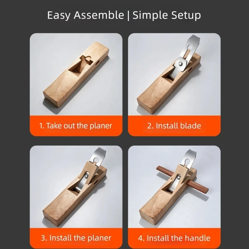   Manual Hand Plane with Metal Blade for Board Leveling and Shaping Trimming