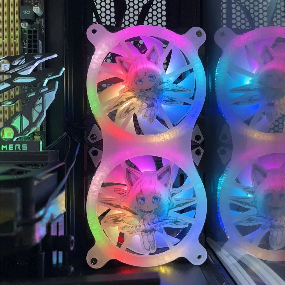 Personality DIY 120 Chassis Cooling Fan Housing 240cm 360cm Radiator CPU Air Cooler Decorative Cover High Quality PC Accessories