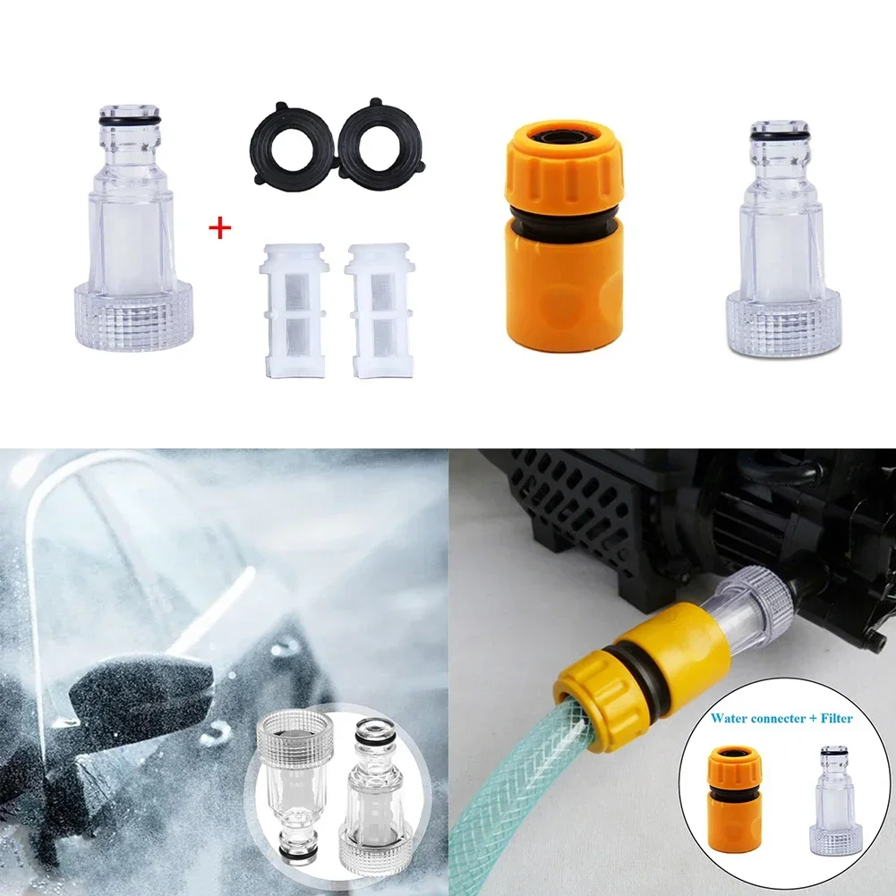 1~3Pcs Car Washing Machine Water Filter High Pressure Washer Water Connector Filter Quick Connection Garden Hose Pipe Fittings