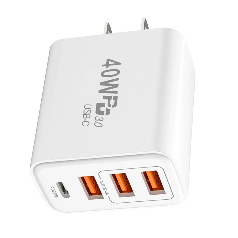  4 Port USB 40W Power Adapter Size