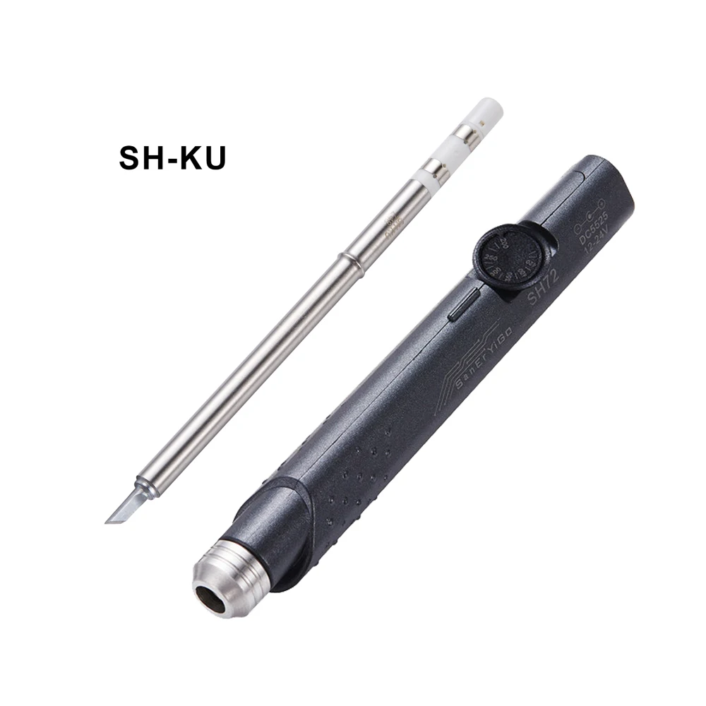 SH72 65W Mini Electric Soldering Iron Adjustable Temperature Portable Solder Welding Station DC Power Input 220-400C with tin