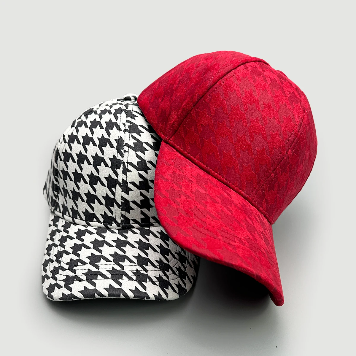 الكلاسيكية الرجعية houndstooth قبعات البيسبول جديد للجنسين ظلة اللون كتلة تنفس الجلود تنوعا ins موضة بلغت ذروتها قبعات #3