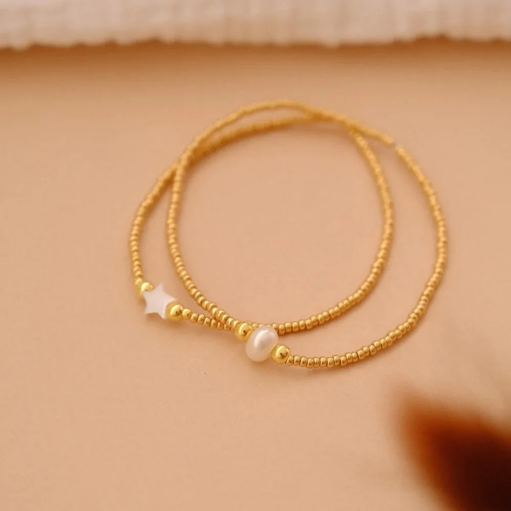 

Beaded bracelet Creativity Bohemia Shell Pattern Hand weaving Pearl Star Female Adjustable Trend Simplicity Rice bead bracelet