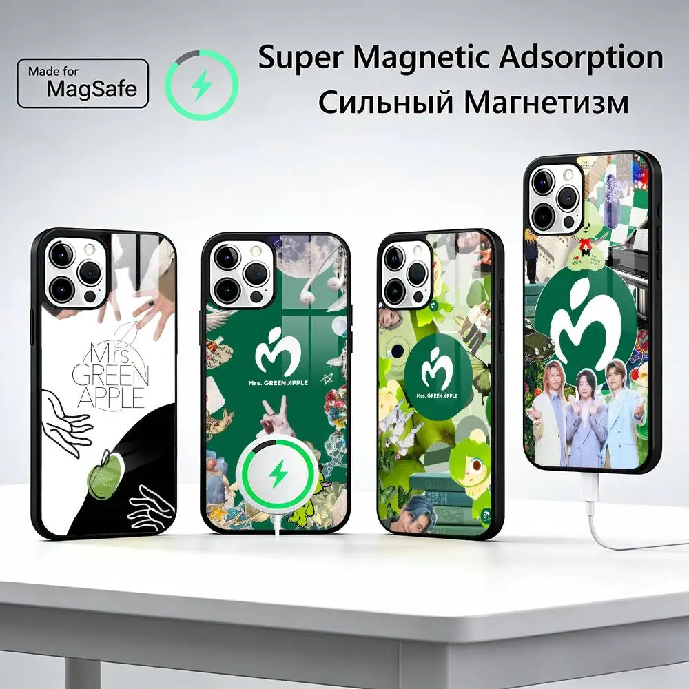 

M-Mrs. GREEN APPL MGA Phone Case For iPhone17,16,15,14,13,12,11 Plus,Pro Max, New Magnetic Wireless Charging