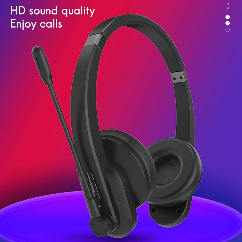 RISE-Telephony سماعة ستيريو مع ميكروفون إلغاء الضوضاء سماعة رأس بخاصية البلوتوث