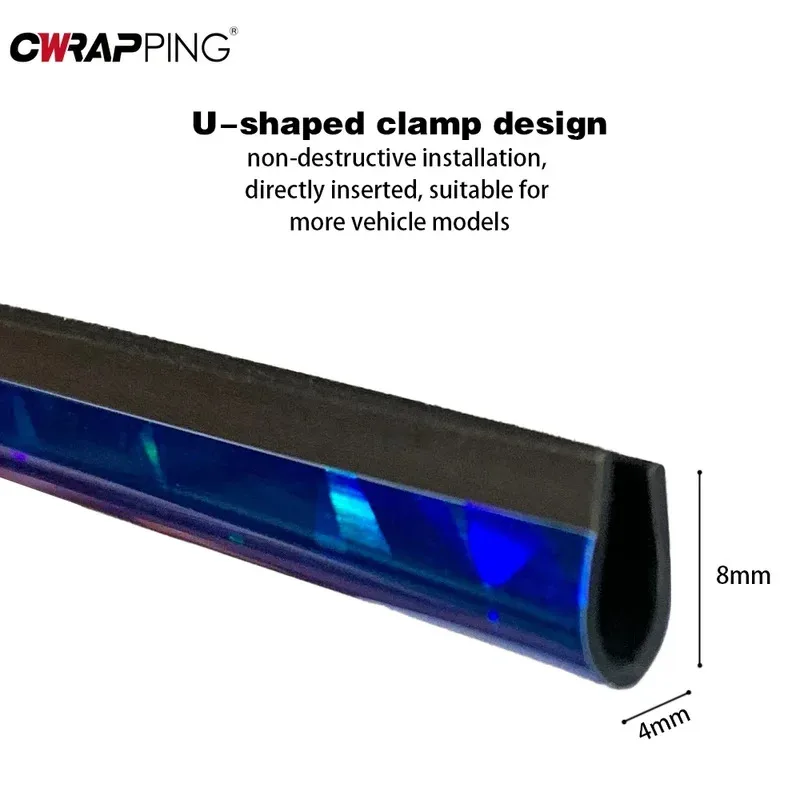 10 قطع من ملحقات السيارات الملونة، شريط زينة كروم لفتحة تكييف الهواء الداخلية للسيارة، تصميم وتزيين السيارات #4