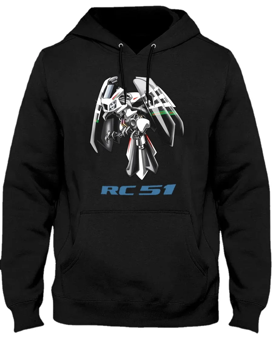 

Classic Japanese RC 51 Motorcycle Bird Inspired Pullover Hoodie Comfortable Cotton Casual Mens Sweatshirts Rider Streetwear