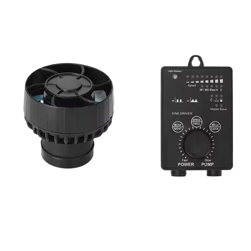 SLW10 24V DC Sine Wave Aquarium Wave Maker Pump 4000L/H Silent Adjustable Surf Flow Water Pump No WiFi