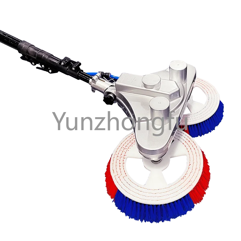 MULTIFIT MULR-C01 3.5m Telescopic Rod Glass Fiber and Durable Semi Automatic Round Solar Panel Cleaning Rotating Brush Machine