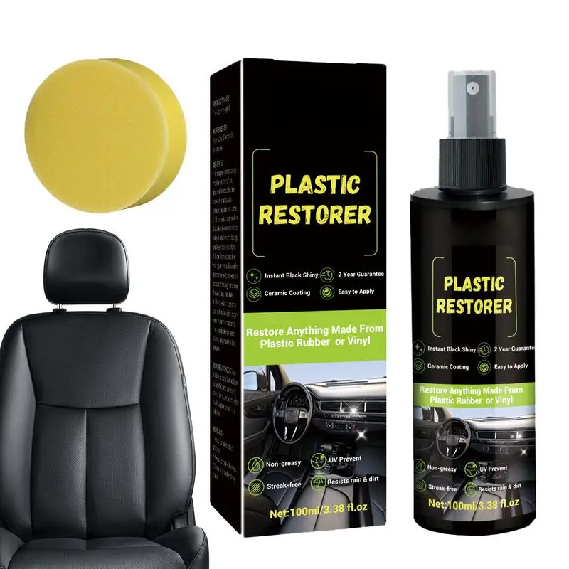 

Auto Interior Refurbisher Auto Trim Restorer Liquid Ceramic Trim Coating Exterior Interior Revitalizing Auto Detailing 100ml