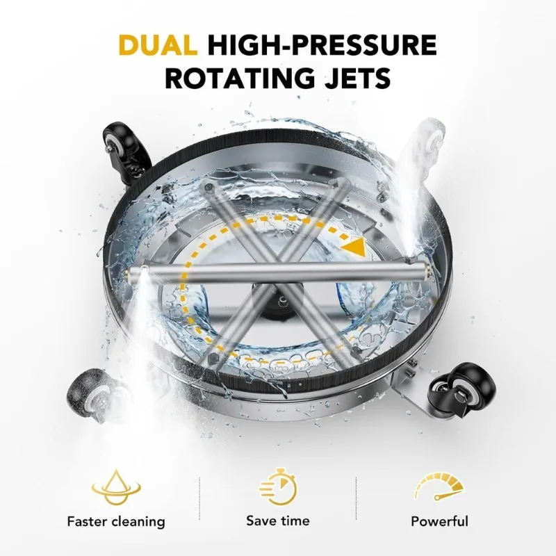 

Upgraded 4000 PSI Surface Cleaner 4 Wheels 1 4 Quick Connector for Pressure Washer Driveways Sidewalks Patios Cleaning