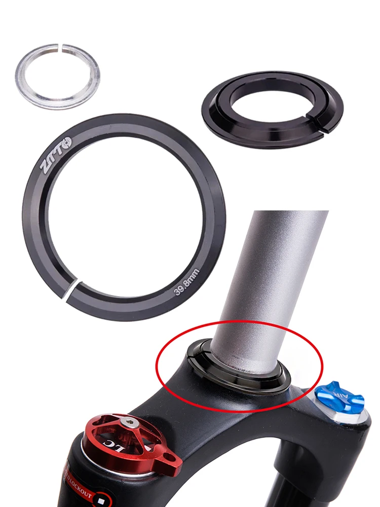 AliExpress NONE ZTTO 1.5inch Bike Headset Washer Bicycle 1 1/8 Headset Base Spacer Crown Race 28.6mm 39.8mm Tapered Fork Straight Fork 45 degree