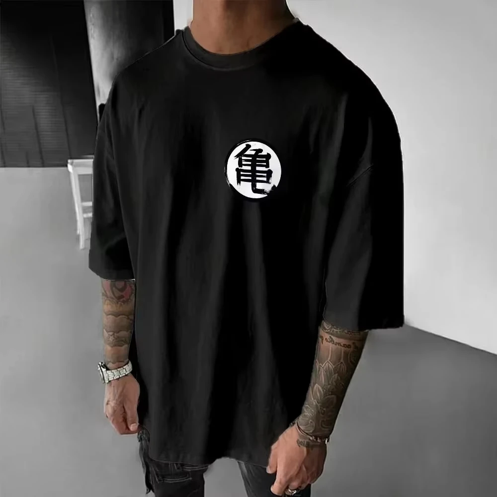 2026 New Dragon Ball Summer Men's T-shirt Japanese Anime Master Roshi Autumn Y2K Harajuku Men's Trendy Short Sleeve Summer