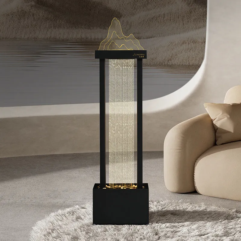 For Flowing water ornament Modern simple floor-to-ceiling circulating water living room fountain rain curtain decoration