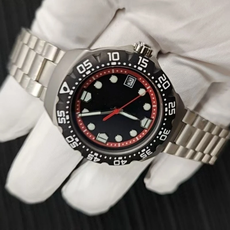 ساعة ميكانيكية أوتوماتيكية فاخرة للرجال سوار فولاذي غير قابل للصدأ كريستال الياقوت مقاوم للماء 100 متر هيكل عظمي مضيء تقويم