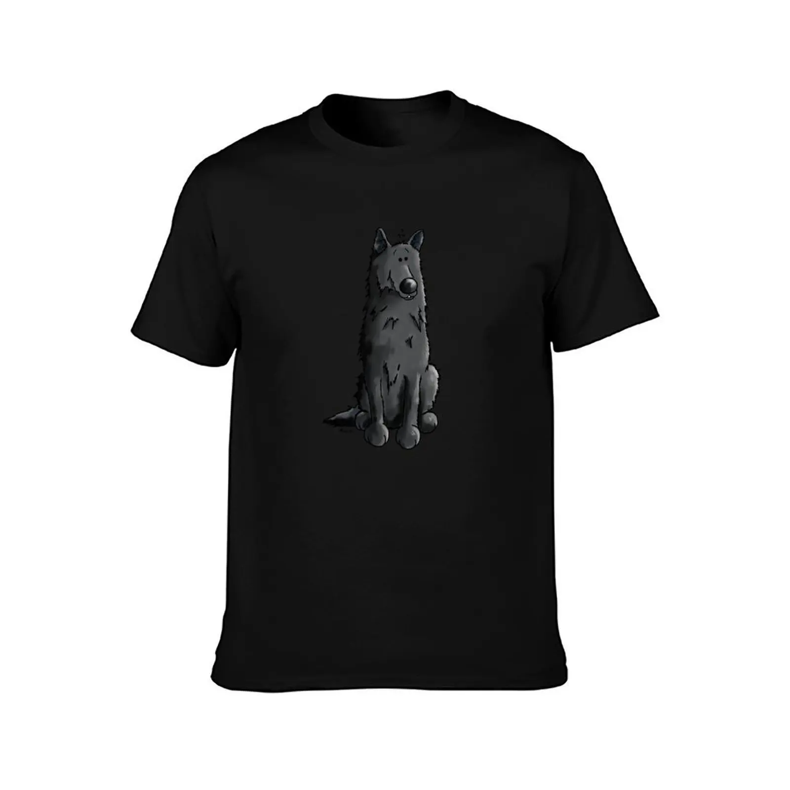 Belgian Groenendael Dog - Dogs - Cartoon - Gift T-Shirt, Summer Casual Cotton Tee, Oversized Streetwear Tops, Unisex Men Women