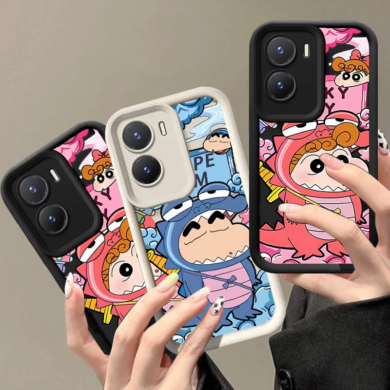 C-Crayons Shinchans Anime Phone Case For VIVO V30 X80 X90 X100 Pro V29E V40 Y75 Y78 Y100 Y02 Y17 Y22 Y76 S Y03 Y21 Y27 Y28 Y35