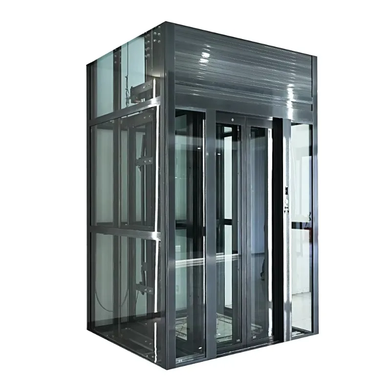 Villa Attic Sightseeing Elevator Mini Simple Home Elevator Silent For Indoor And Outdoor Hydraulic Guest Room Lift Residential