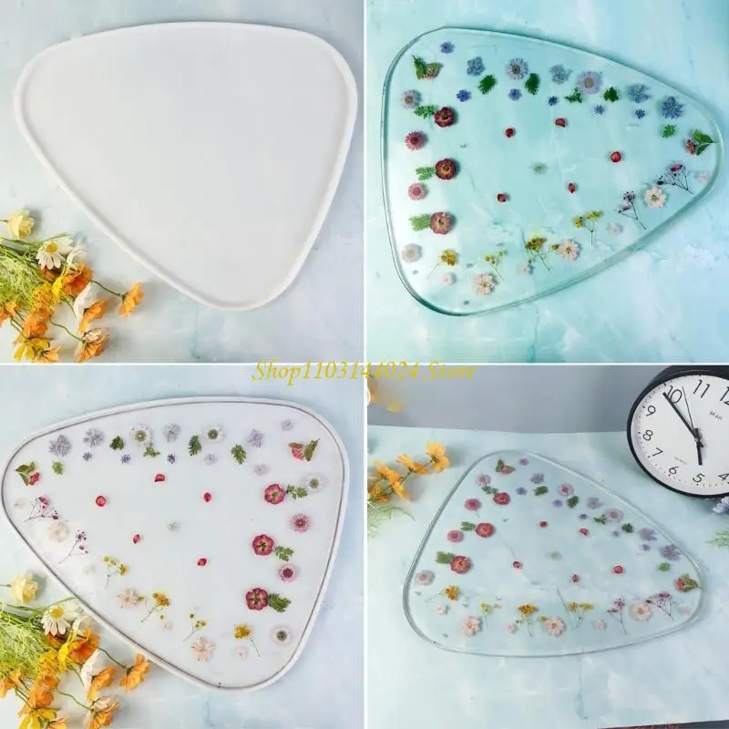 N5KE Oversized Triangle Table Ornaments River Table Silicone Mold Epoxy Resin Molds