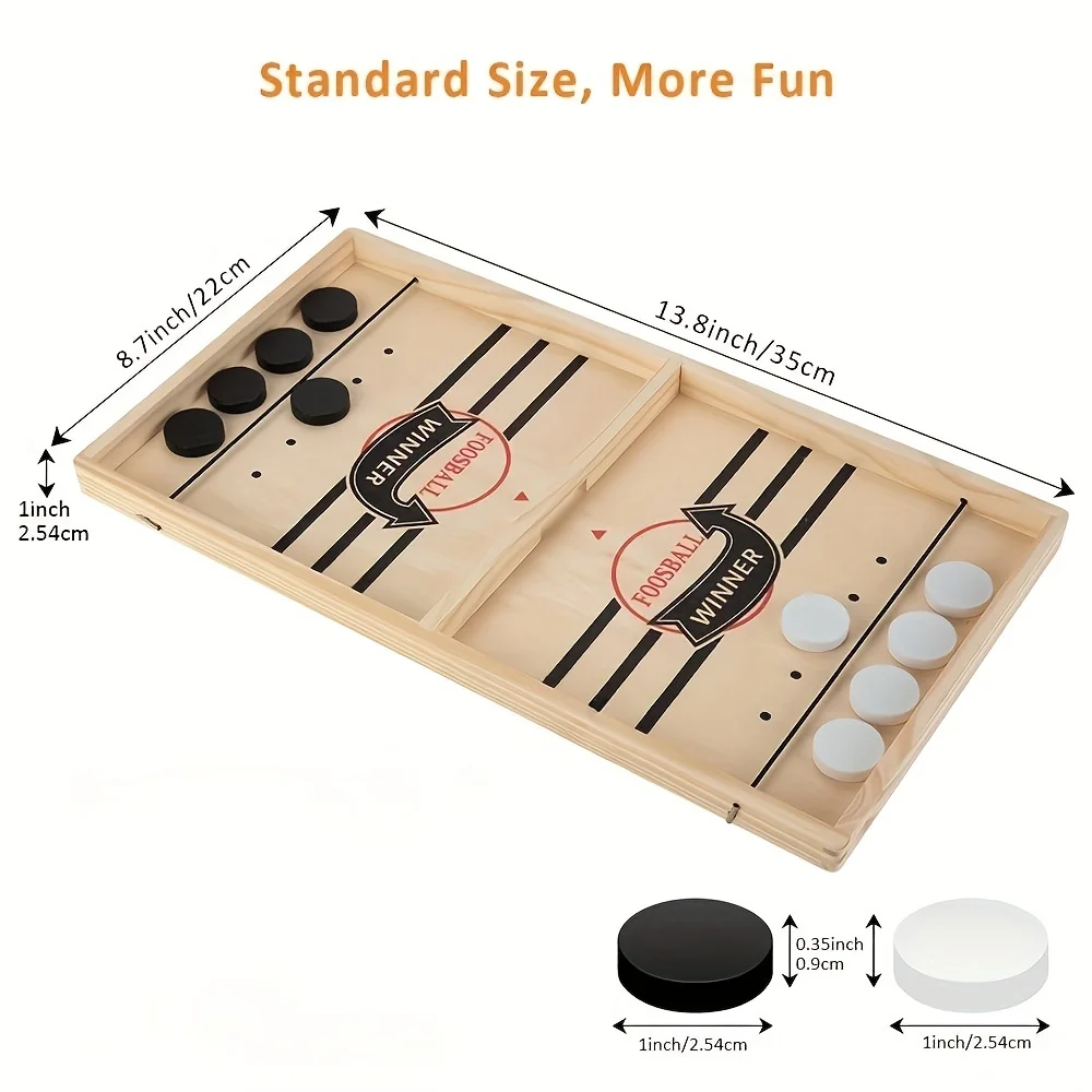 Fast-Paced Wooden Slingshot Puck Game - Perfect For Families - A Fun And Exciting Birthday Gift ,gaming gift