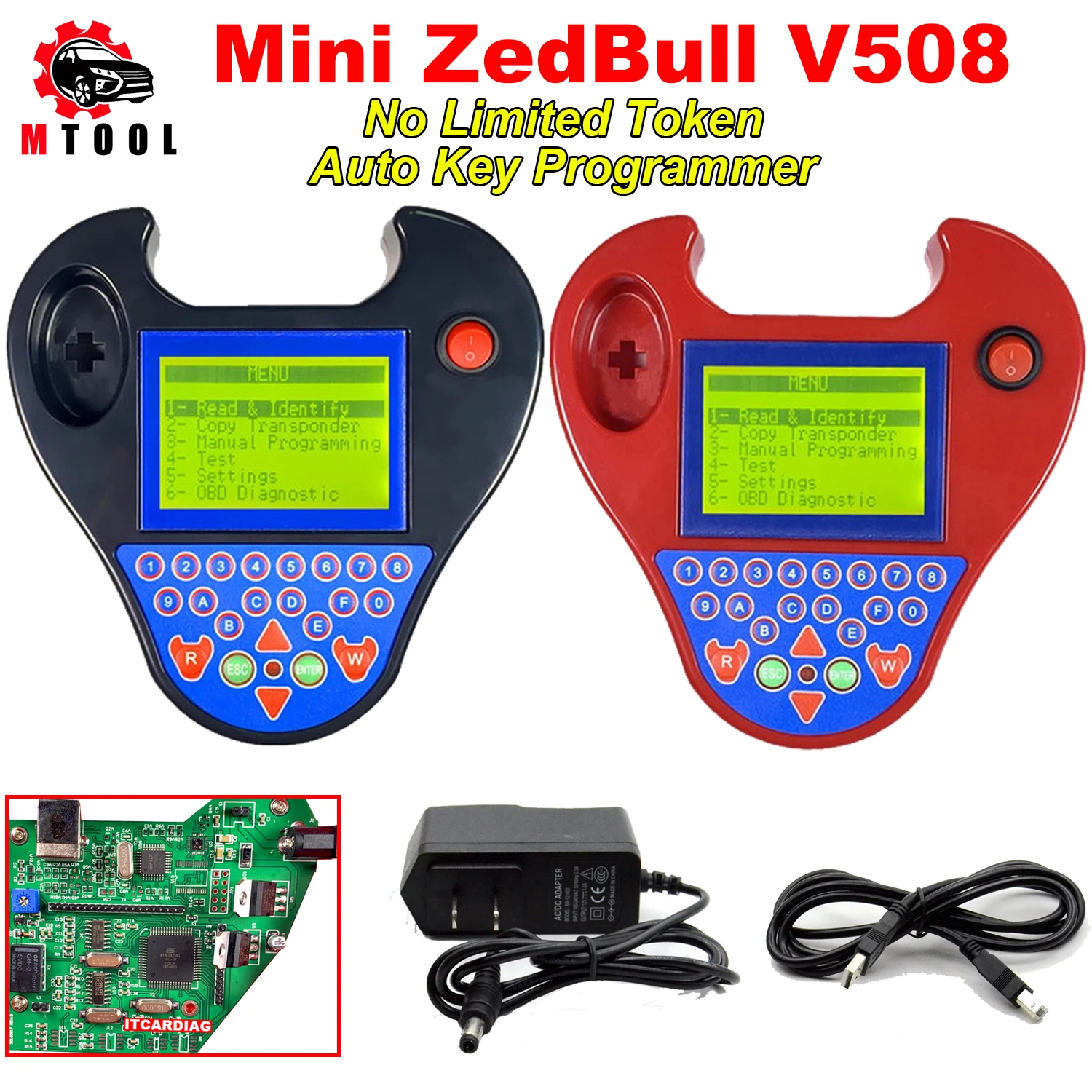 No Tokens Limit V508 Mini Zed Bull Car key programmer Smart ZedBull Auto Key Transponder Programmer zedbull programador