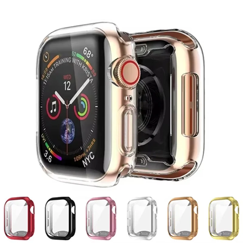 TPU Full Screen Protector Case For Apple Watch Ultra 3 2 1 49mm For iWatch Series 10 9 8 7 6 5 SE 45mm 41mm 44mm 40mm 42mm 38mm