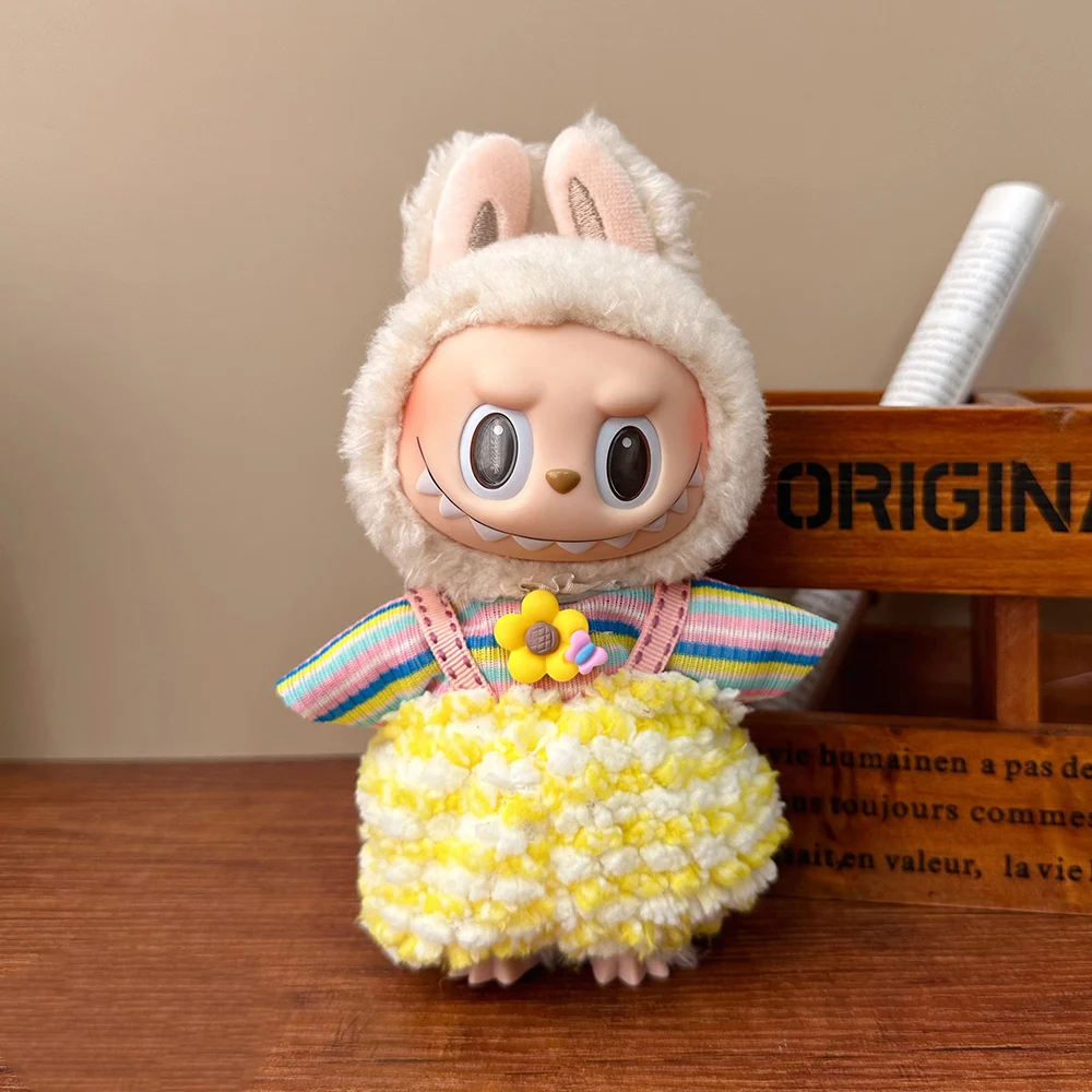 Mini Doll Clothes Outfit Accessories For 17cm Labubu Stylish Clothing Set Doll Clothes Gift