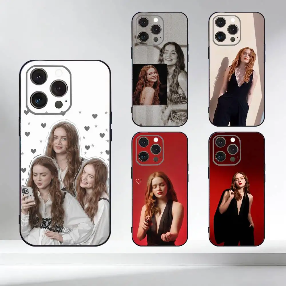 

A-Actor Sadie Sinkjpg Phone Case For iPhone 17,16,15,14,13,12,11 Plus,Pro Max,XS,Soft Silicone Black Cover