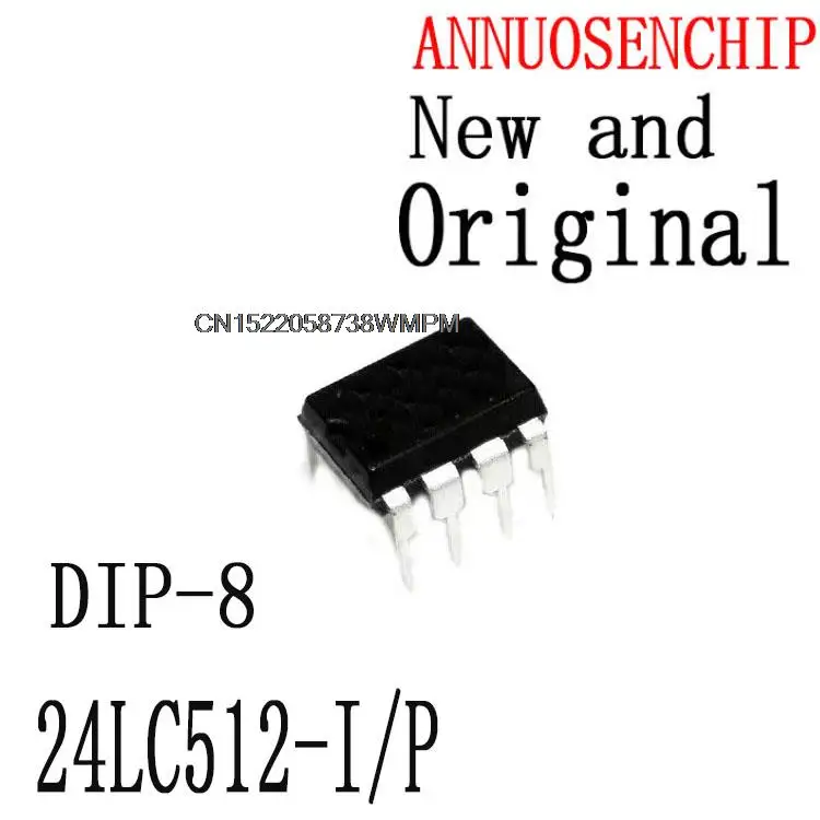 10PCS-50PCS 24LC512 DIP-8  new IC In stock! 24LC512-I/P