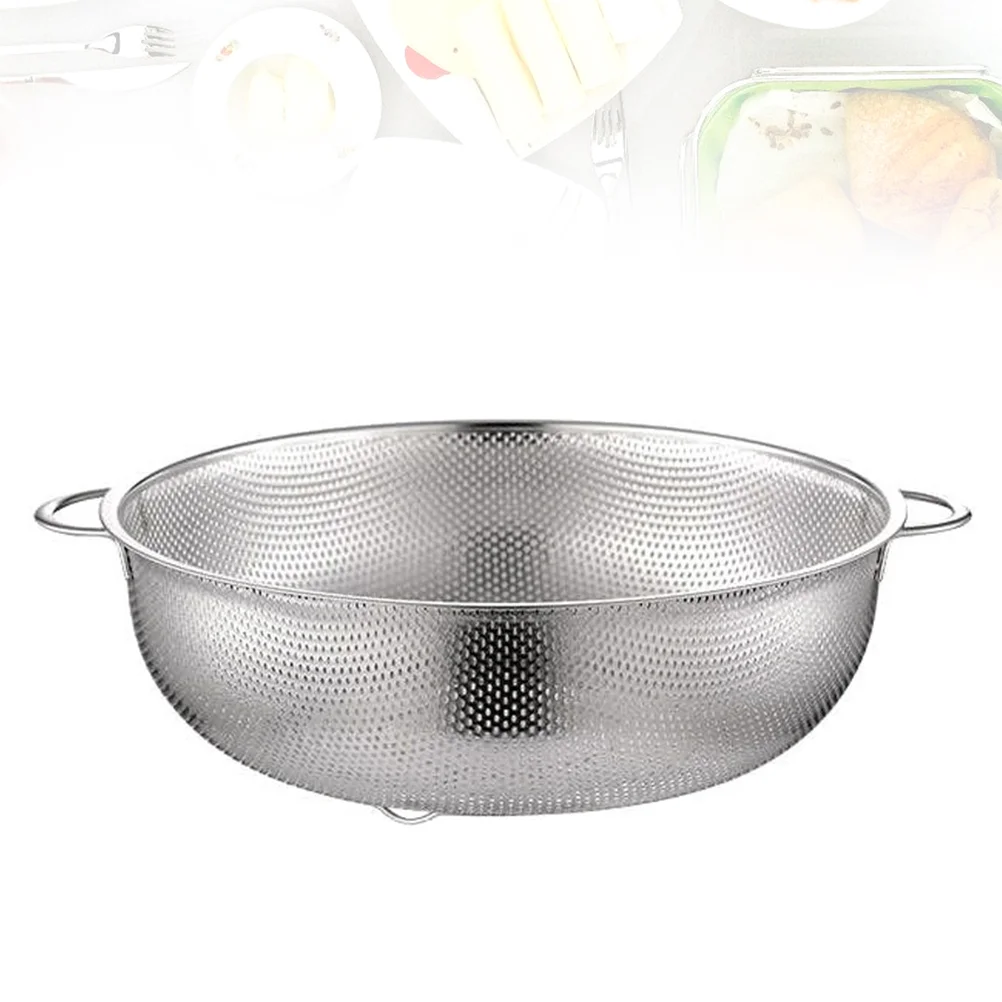 

Kitchen Basket Stainless Steel Storage Baskets Drain Fruit and Vegetable Filter Bowl