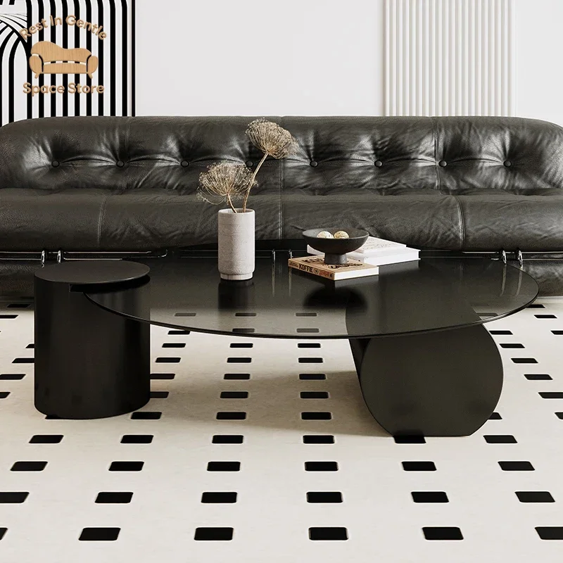 Glass Living Room Coffee Table Designer Round Writing Nordic Coffee Table Unique Transparent Mesas Bajas Entrance Hall Furniture