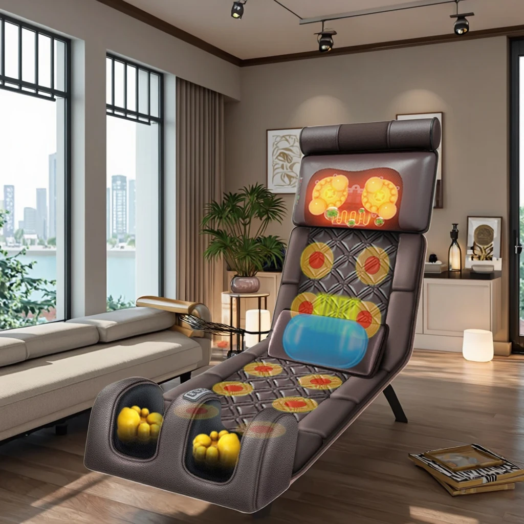 

Вибромассажный коврик для всего тела с подогревом, электрический массажный матрас для кровати и кресла, для дома и офиса