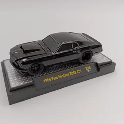 Diecast 1: 64 Scale 1969 Ford Mustang Boss 429 Sports Car Alloy Simulation Model Collection Display Toy Gifts Souvenir