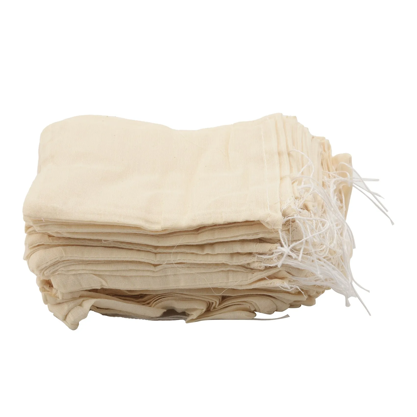 200 pak tas Muslin katun tas Sachet tas serut serbaguna untuk Perhiasan teh penyimpanan pesta pernikahan (4x6 inci)