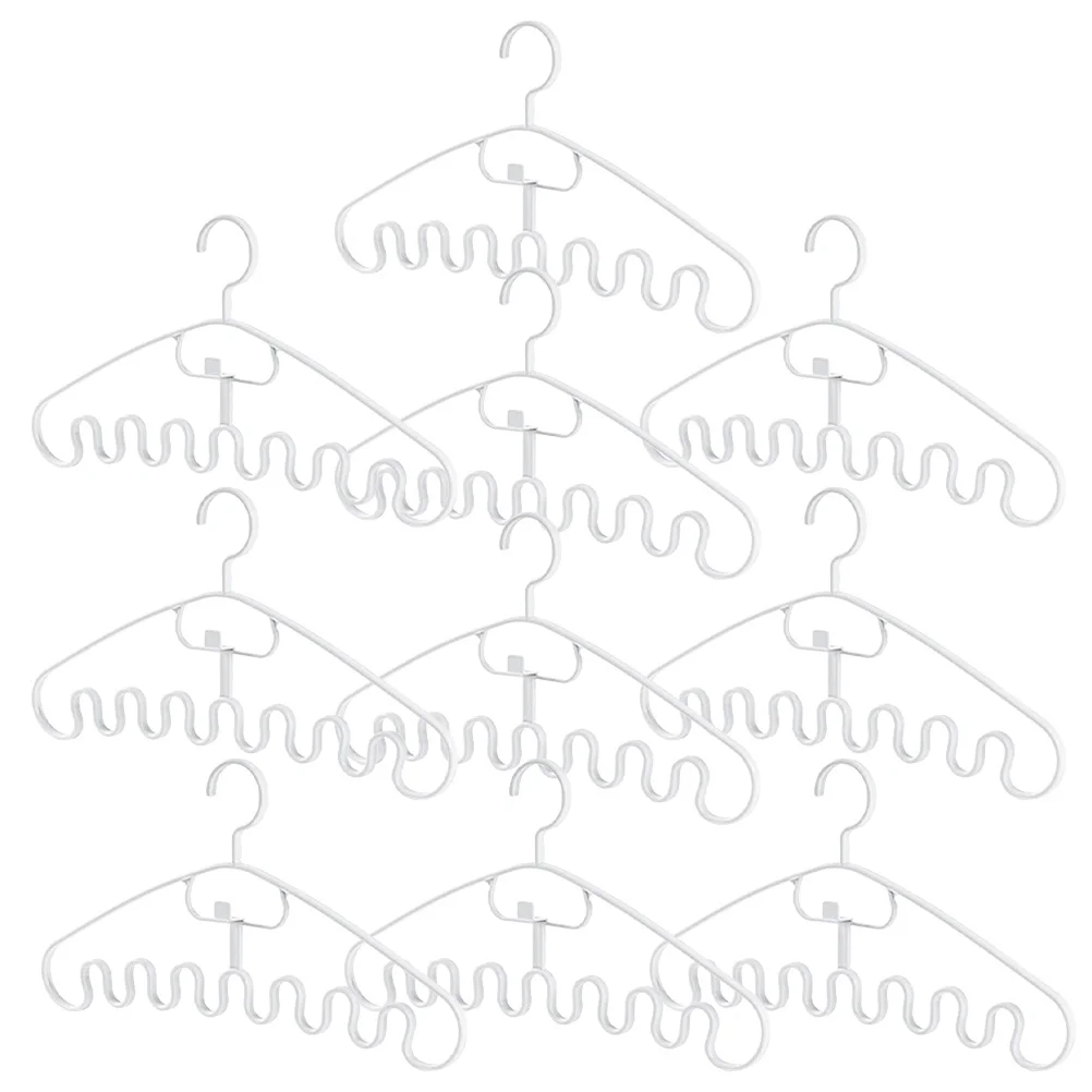

10Pcs Wavy Hangers Space Saving Closet Organizer Multipurpose Rack for Tank Tops Camisoles Bras Scarves Belts Neckties