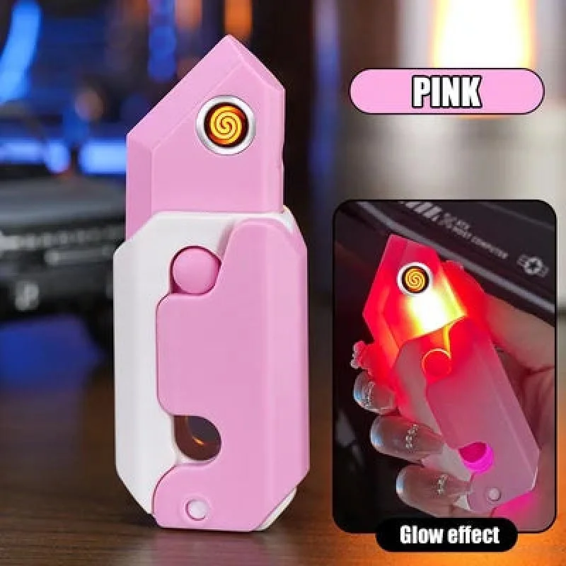 Carrot Knife Lighter Radish Luminous Windproof Lighter Electric Rechargable  Cigarette Lighter Anxiety Stress Relief Toy