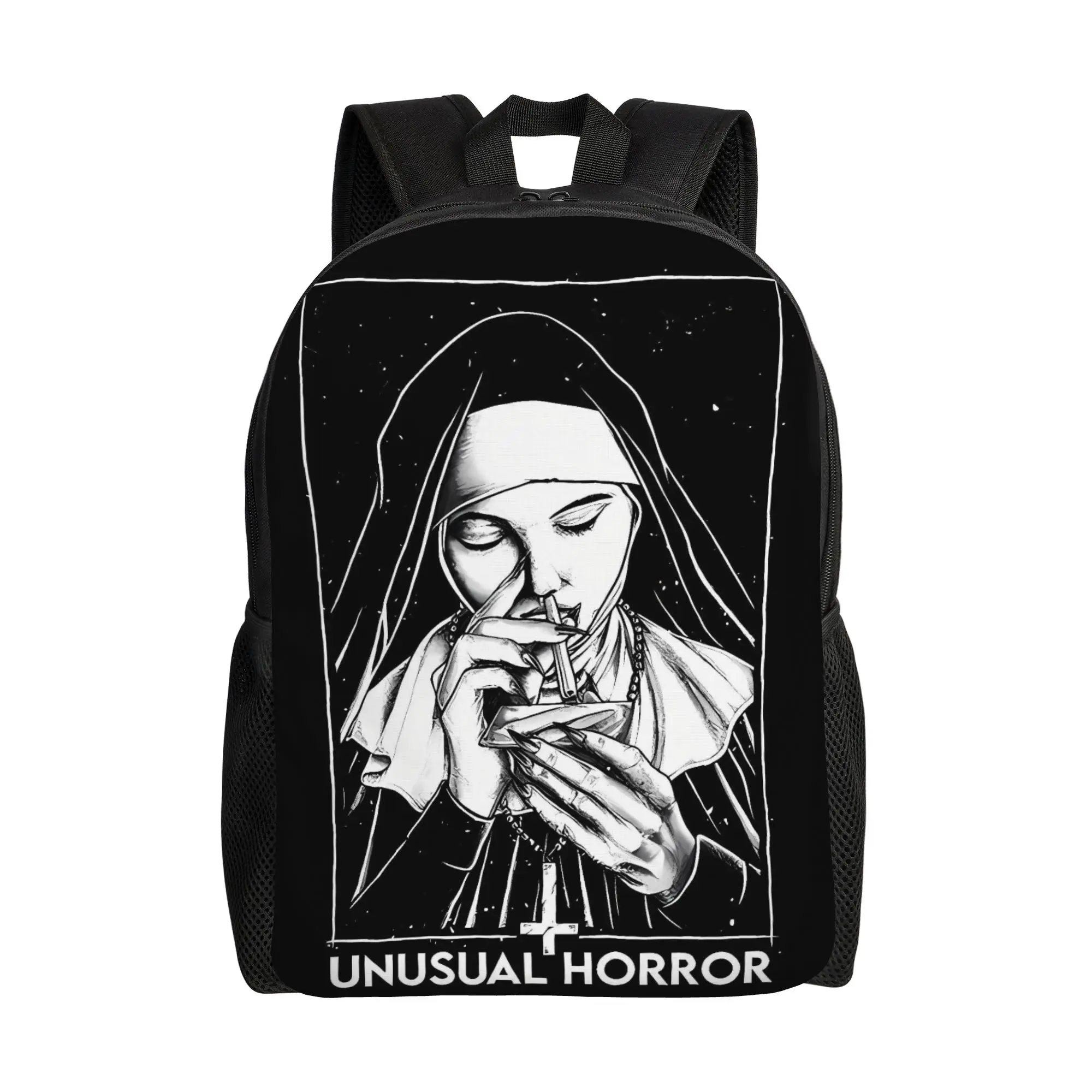 

Satanic Bad Evil Nun Tattoo Backpack Travel Backpacks Men Designer Big High School Bags Style Rucksack