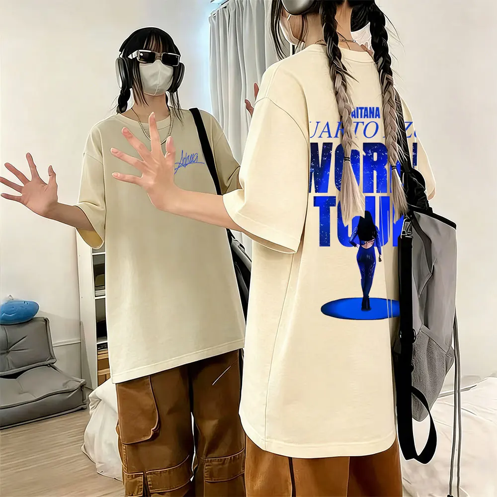 

Washed Vintage Aitana Graphic T Shirt Fans Gift CUARTO AZUL World Tour 2026 T-shirt Men Women Fashion Casual Oversized T-shirts