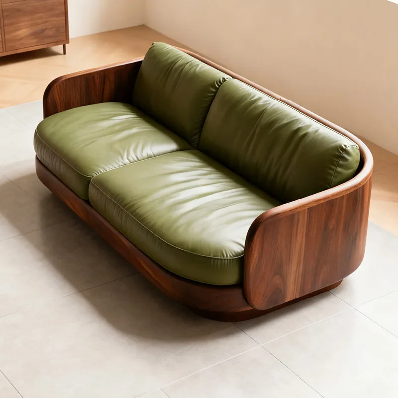 

LTT Italian minimalist light luxury small apartment new Chinese straight row living room sofa