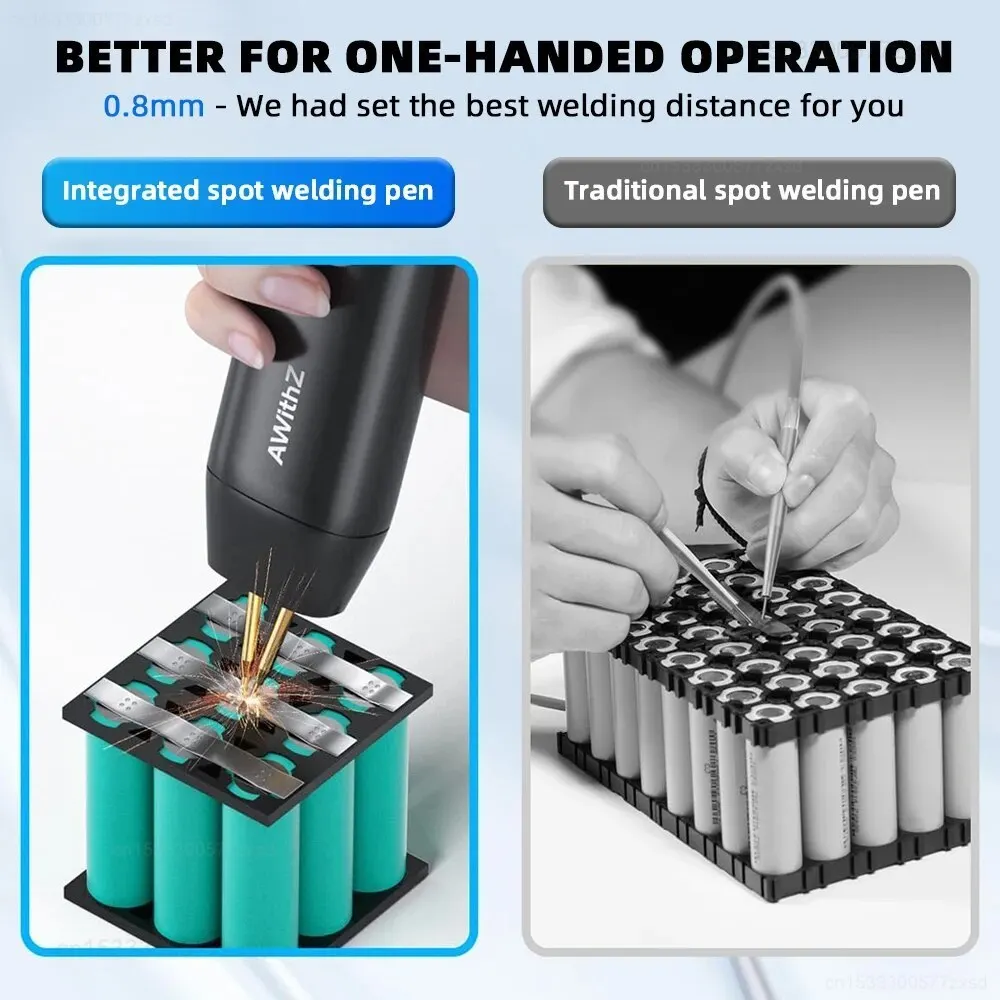 Portable Spot Welder DIY Handheld Spot Welding Machine 11 Gears Adjustable Spot Welding Machine for 18650 Lithium Battery Home