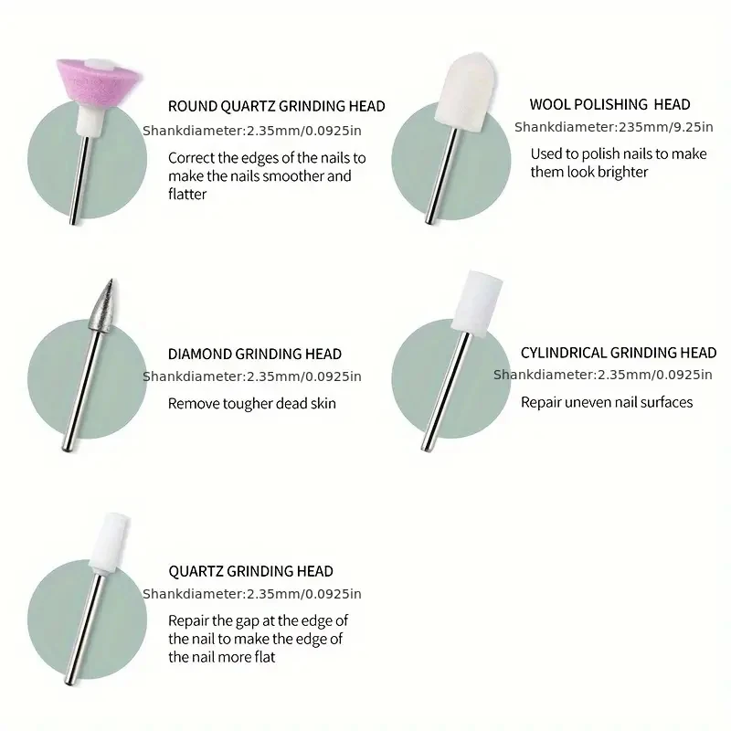 5 قطعة/المجموعة مسمار لقمة ثقب رأس مطحنة هلام مسمار الحفر قاطعة المطحنة مجموعة تشذيب الأظافر مسمار ماكينة الطحن الكهربائية الملحقات #5