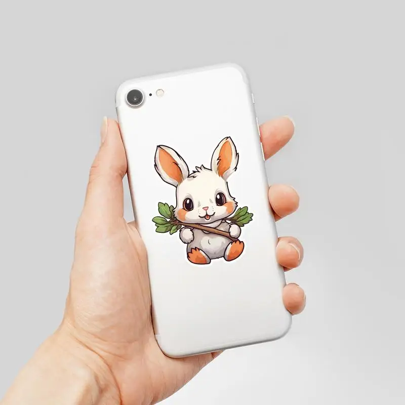 กระต่ายสติกเกอร์ขวดน้ํากระต่ายอีสเตอร์สติกเกอร์น่ารัก 50x ตลกความงามสัตว์สติ๊กเกอร์กันน้ําสําหรับขวดน้ําแล็ปท็อป