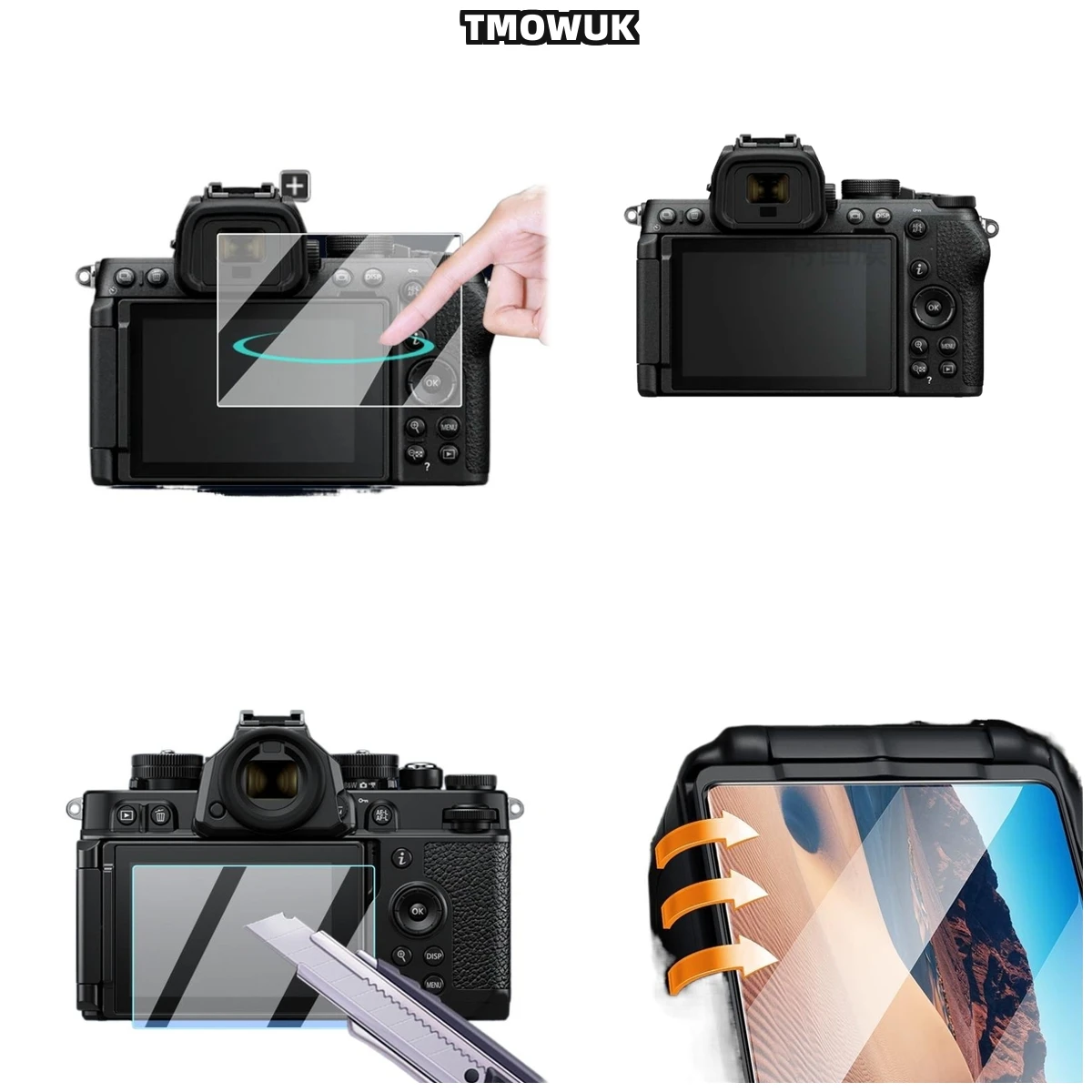 

For Nikon Z50, Ultimate Protection 9H Glass Screen Protector, HD Clarity