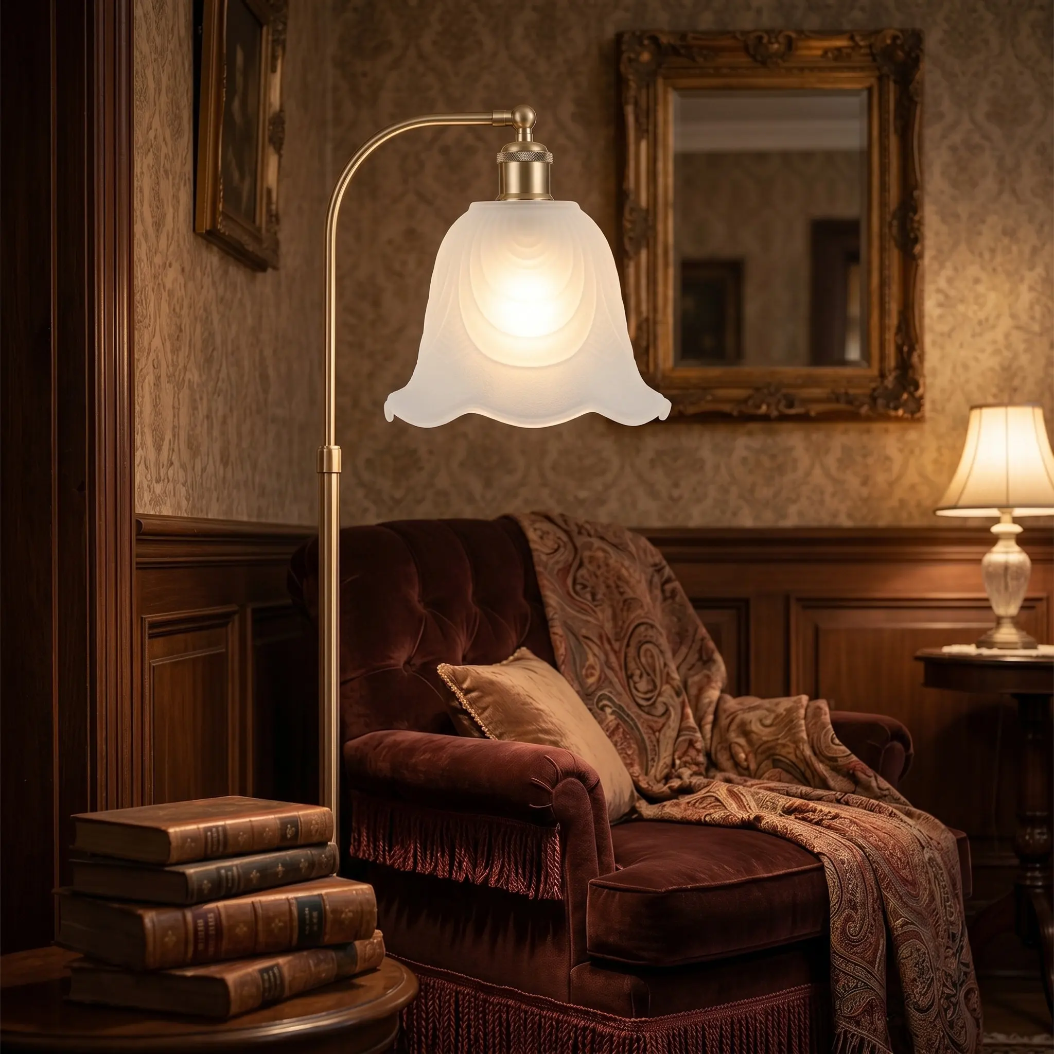 Sturdy Glass Lamp Shade Creative Shaped Lampshade for Table Floor Bedside Pendant Lamps Dust Protection Lamp Cover Elegant