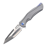 Hunting Knife Dawn Ki3673A2 New Titanium Handle with M390 Steel Blade Outdoor Camping Knife