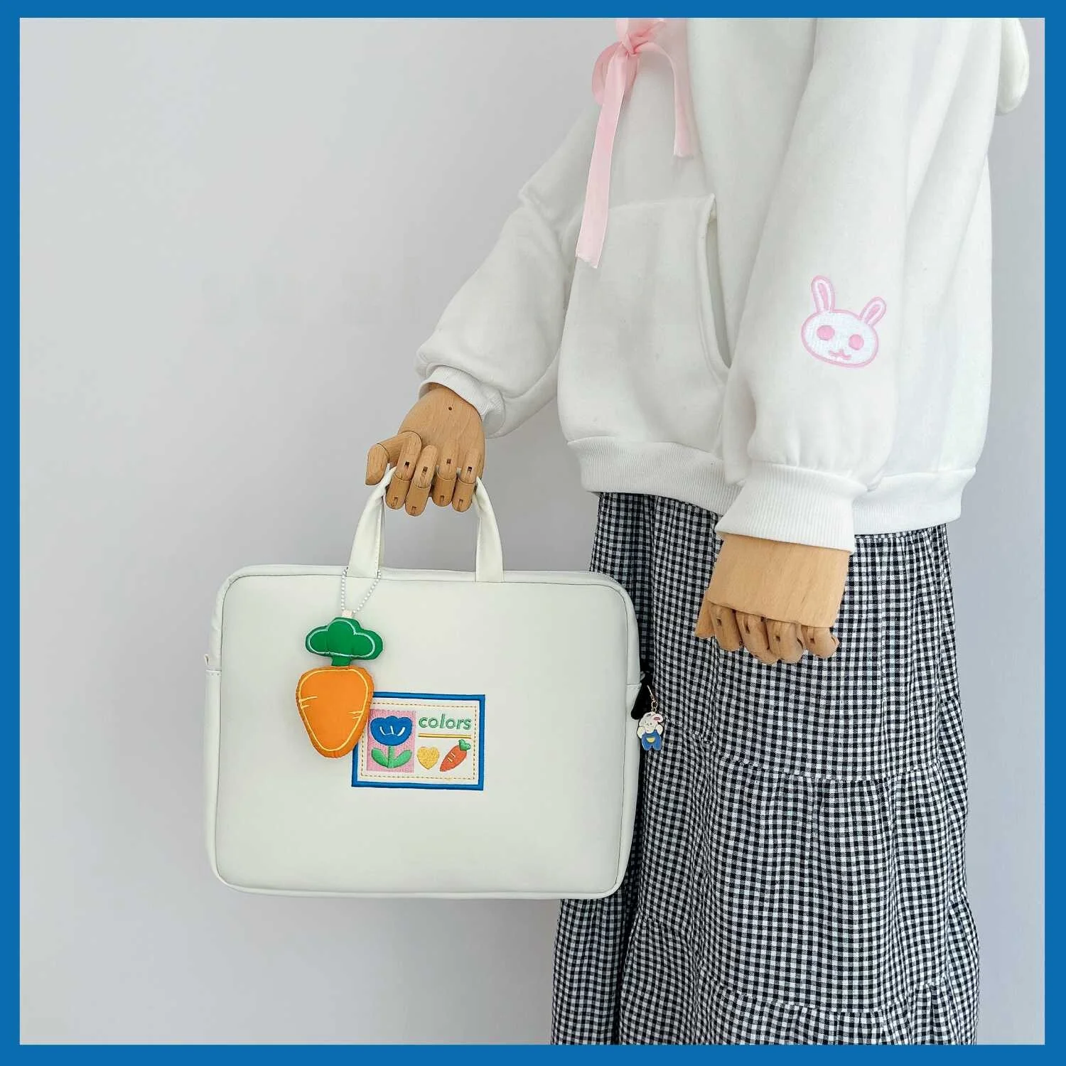 厚みのあるタブレットコンピュータバッグポータブルストレージ保護ケース-29-インチ-ipad-用かわいい多用途デザインポリエステル素材