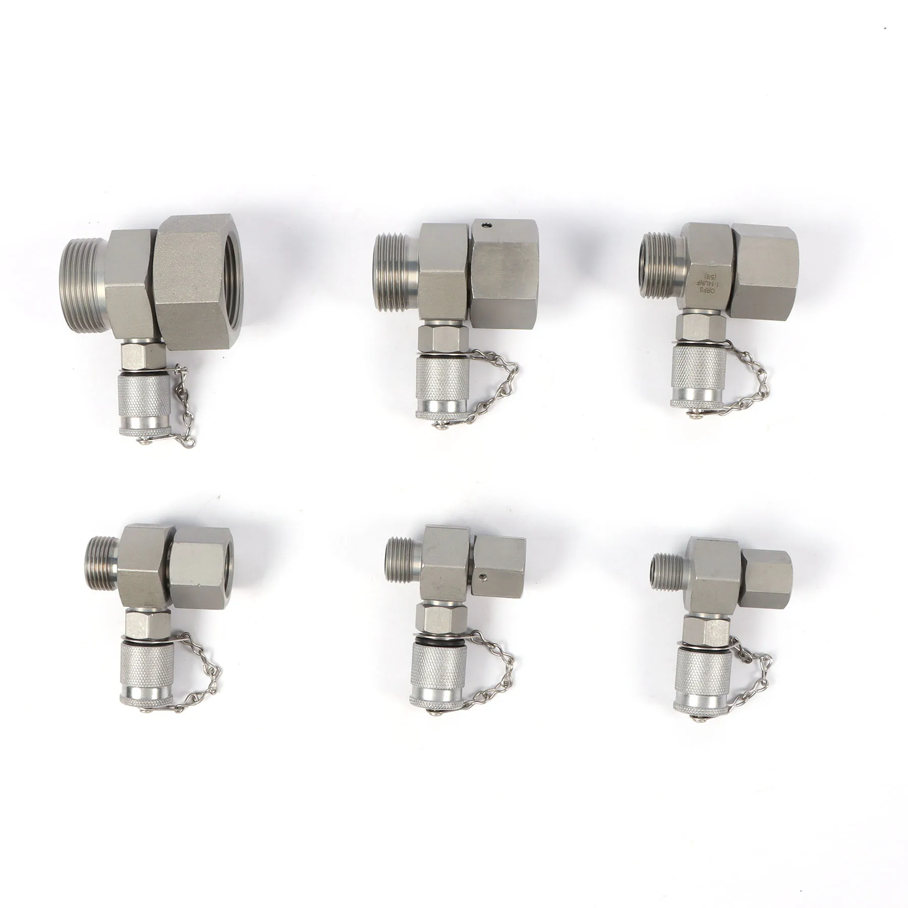 Hydraulic Swivel Run Tees Hydrulic Tee Connector ORFS Tester Tee Set UNF 9/16-18, 11/16-16, 13/16-16, 1'-14, 1 3/16-12,1 7/16-12