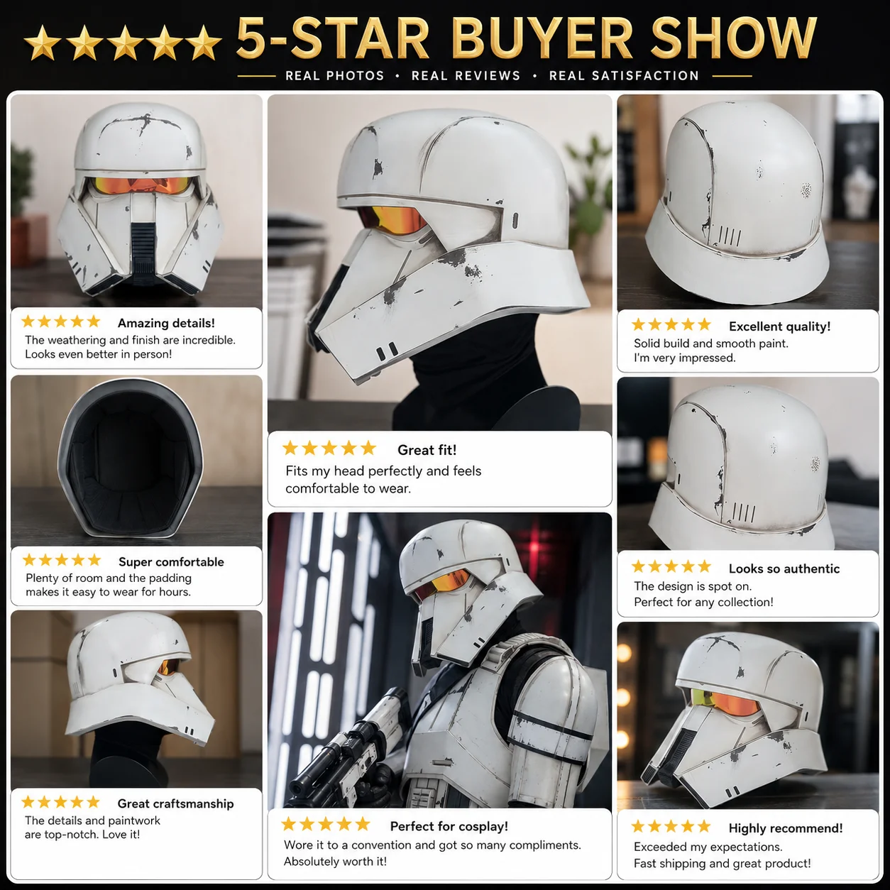 Resin Range Trooper Mask Halloween Role Play Helmet Empire Rangers helmet Cosplay mask Masque for Adult Birthday Gift TK140 view 6