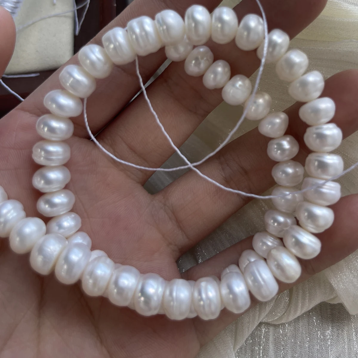 

AA+ 8-9mm Natural Freshwater Pearls Semi-finished Bread Loose Beads for Jewelry Making Supplies DIY Necklace Bracelet Accessory